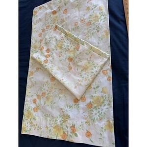 Vintage Floral Pillow Cases (2) 33 By 20 Bedding Cutter Material